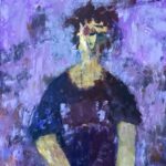 Frau in Violett