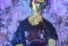 Frau in Violett
